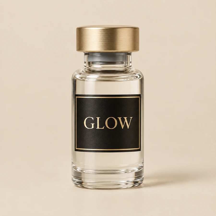 Vial ilustrativo de GLOW