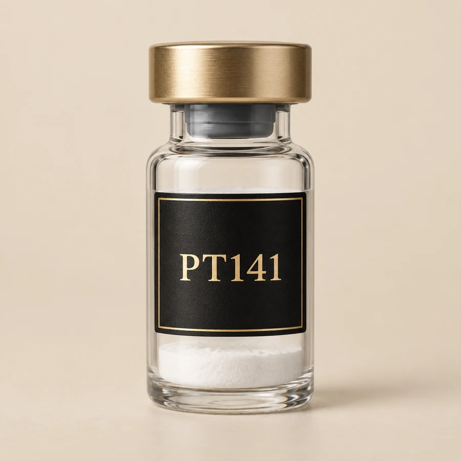 Vial ilustrativo de PT141 · Bremelanotide